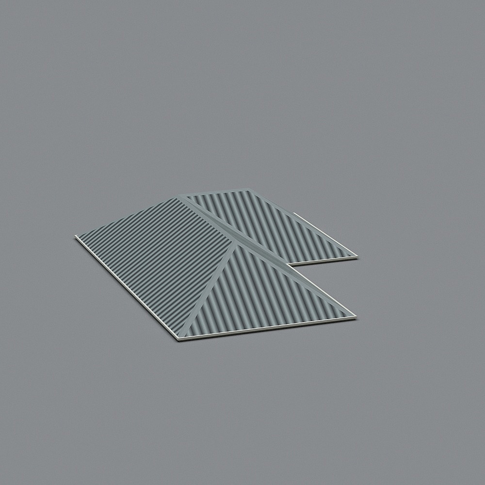 Low-Poly Origami Roof 3D model