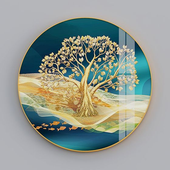 Zhuo Yi - 현대적인 럭셔리 바람 - 거실 소파 배경 장식 그림 - Fury double C2