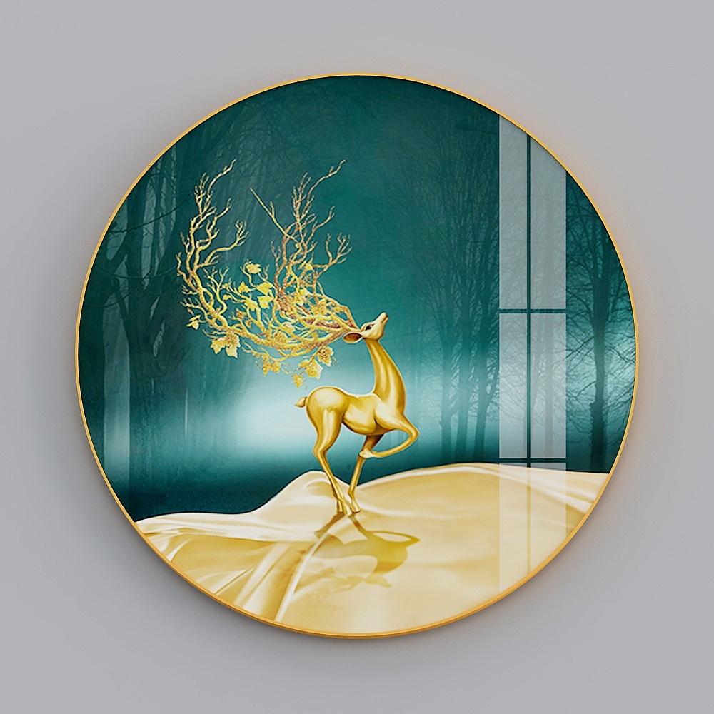 Zhuo Yi - Modern Light Luxury Wind - Living Room Sofa Background Wall Decorative Painting - Fluyen A1