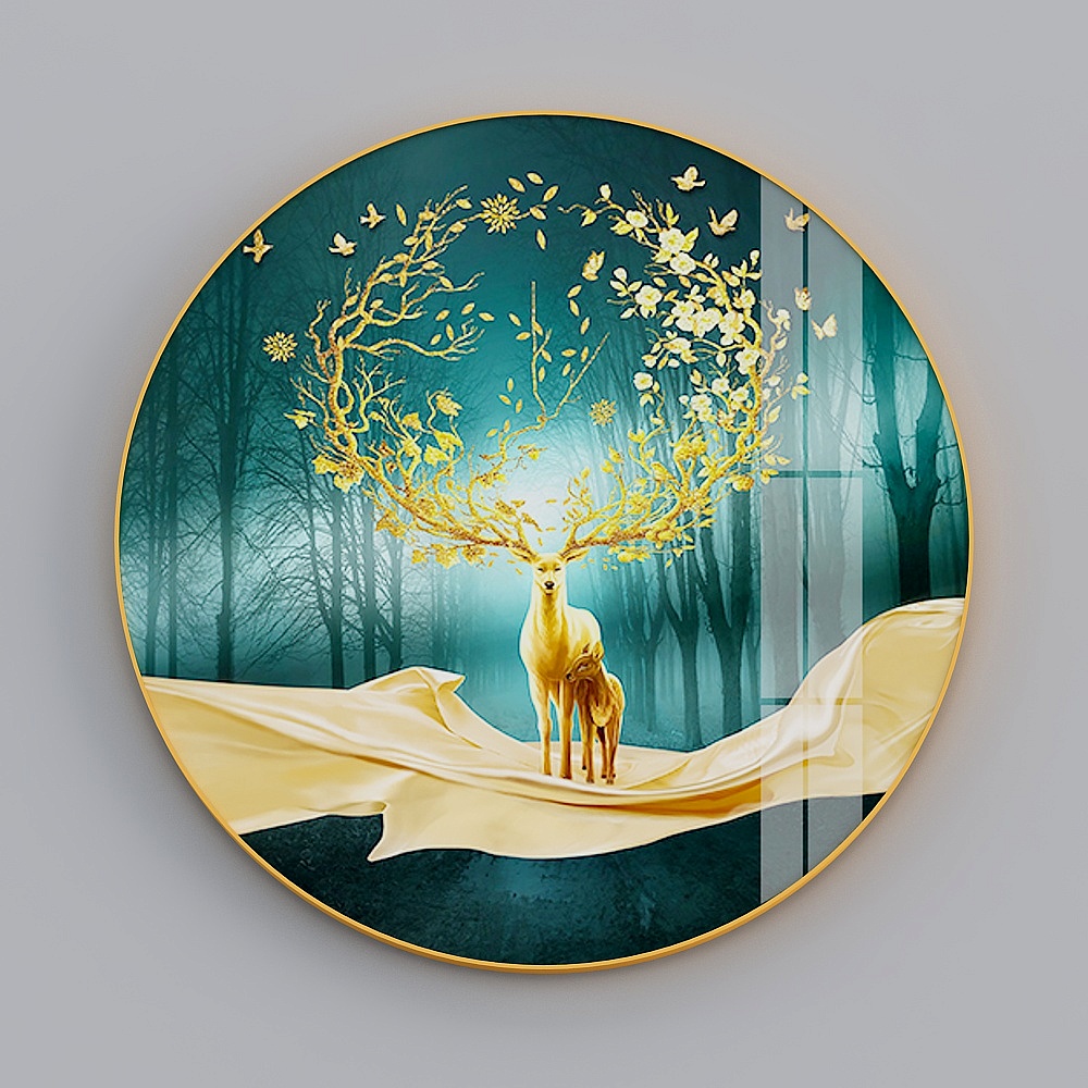 Zhuo Yi - Modern Light Luxury Wind - Living Room Sofa Background Wall Decorative Painting - Fluyen A2