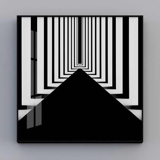 Geometric Maze 3D Model - Low Poly Design