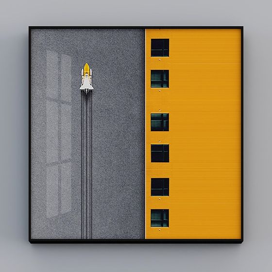 Urban Skyline Low-Polygon 3D Model