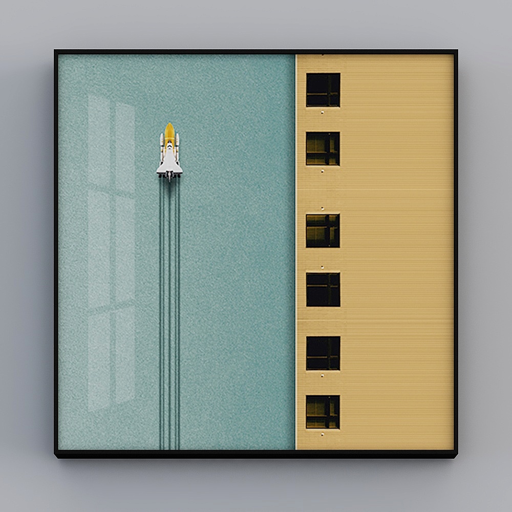 Zoe - Nordic wind - living room decorative painting - cross-sectional shuttle