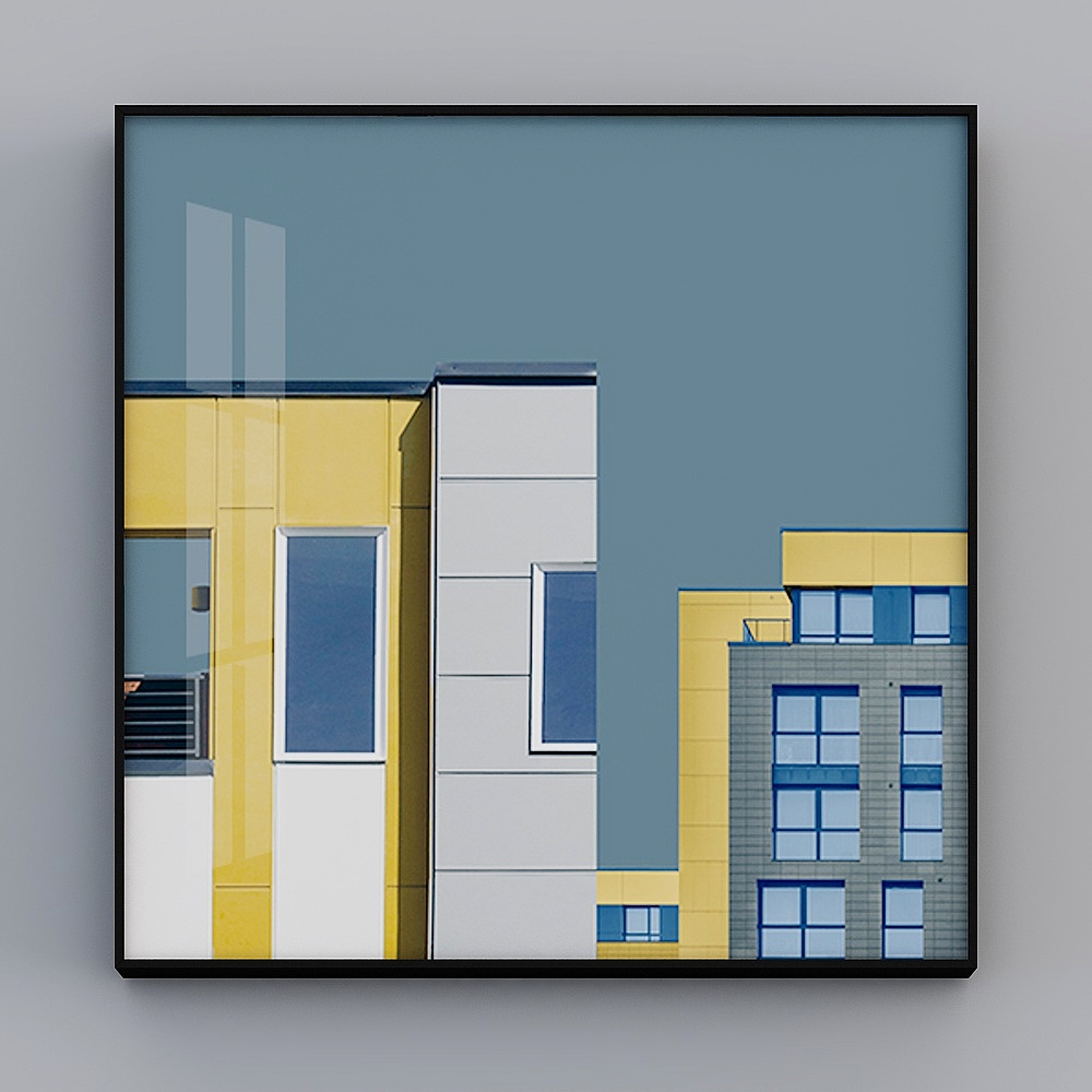 Urban Silhouette Low Poly 3D model
