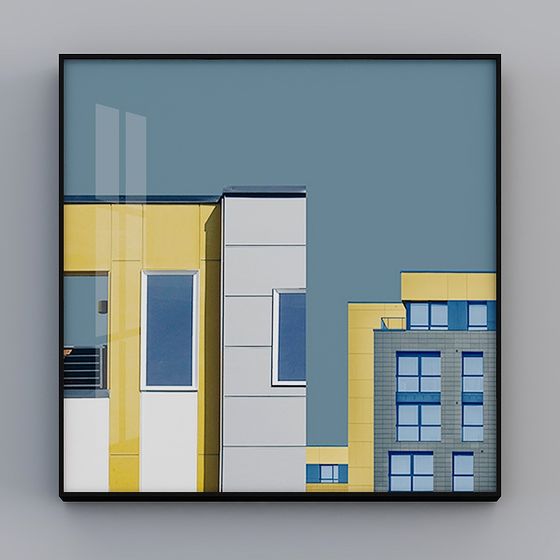 Stylish Urban Silhouette Low Poly 3D model