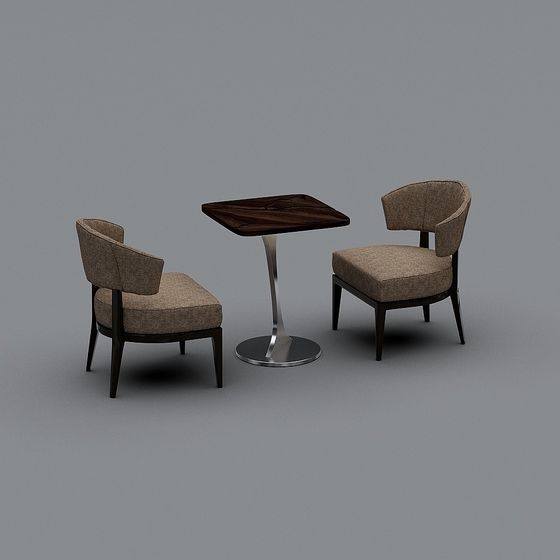 Urban Corner Coffee Table and Chairs 3D model