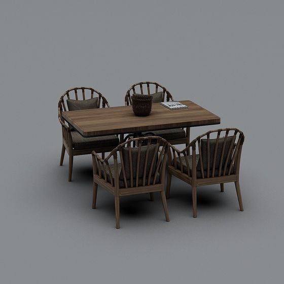 Юго-Восточноазиатское кафе - сочетание стола и стульев