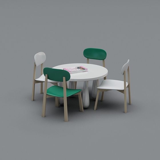 モダン子供図書館-テーブルと椅子の組み合わせ