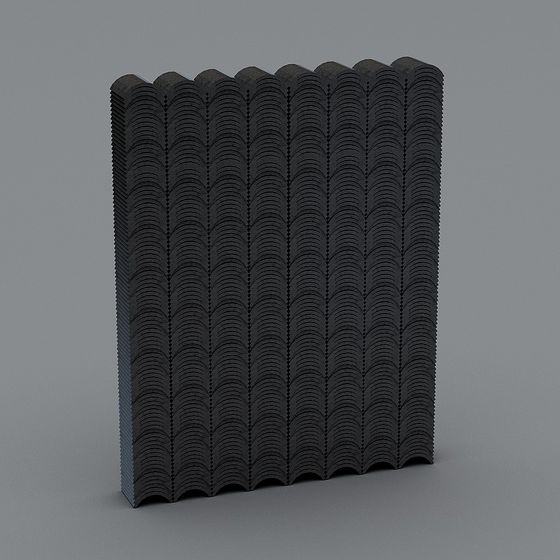 Stylish Folding Screen 3D model Inspired by Eastern Art