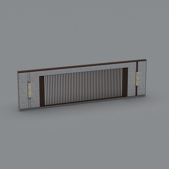 Elegant Low-Polygon Entrance Door 3D model