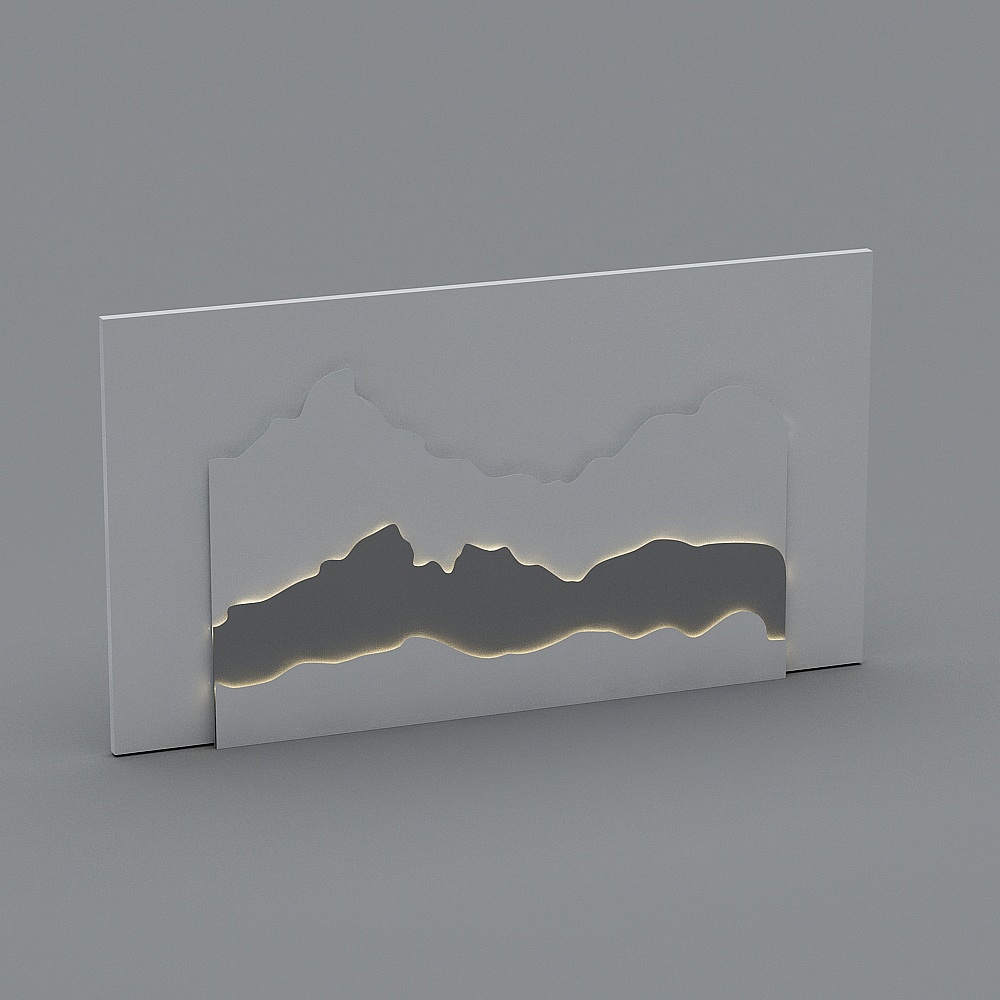 Esquisse de jardinage de paysage de style chinois nouveau - arrière-plan