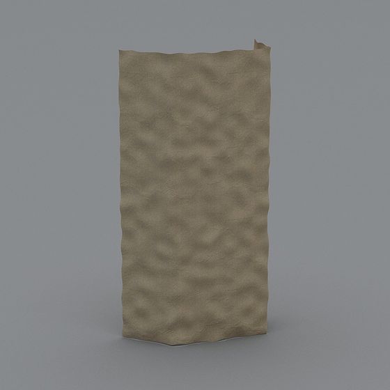 Folded Paper Bag 3D model