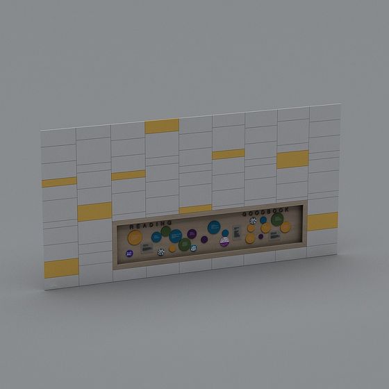 Stylish Reading Wall 3D Model for Creative Projects