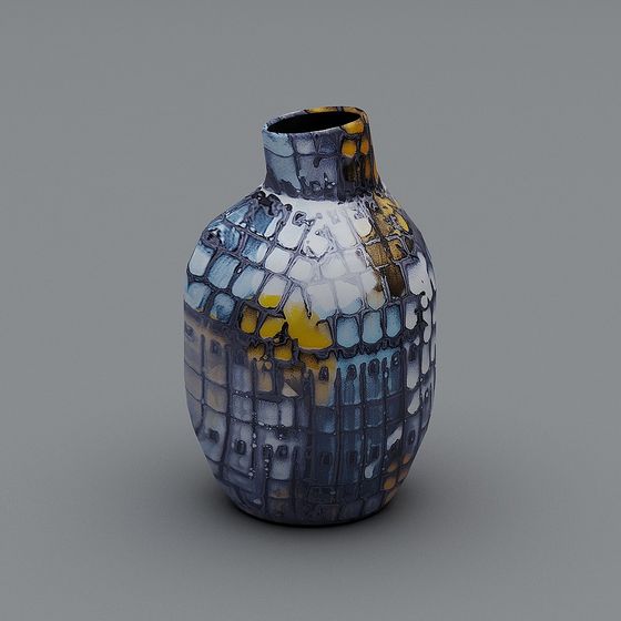 Mosaic Vase 3D model for Creative Designs