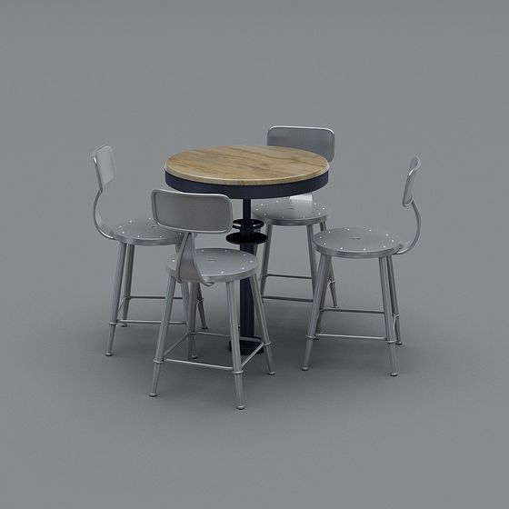Urban Coffee Table and Chairs 3D model
