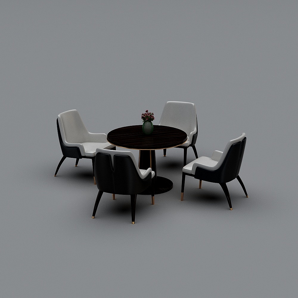 Modern cafe 9-table and chair combination