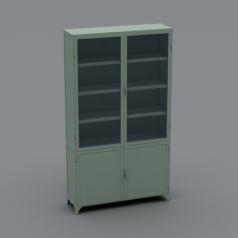 Retro Storage Cabinet 3D model