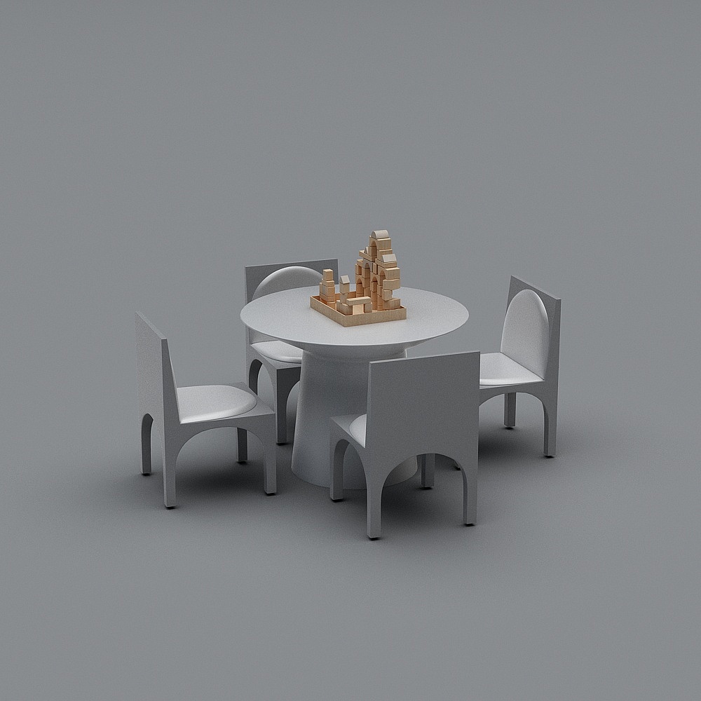 Khu vui chơi trẻ em văn phòng bán hàng 4-bộ bàn ghế hiện đại