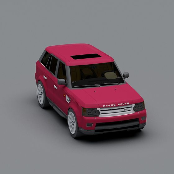 Elegant Red Range Rover 3D Model