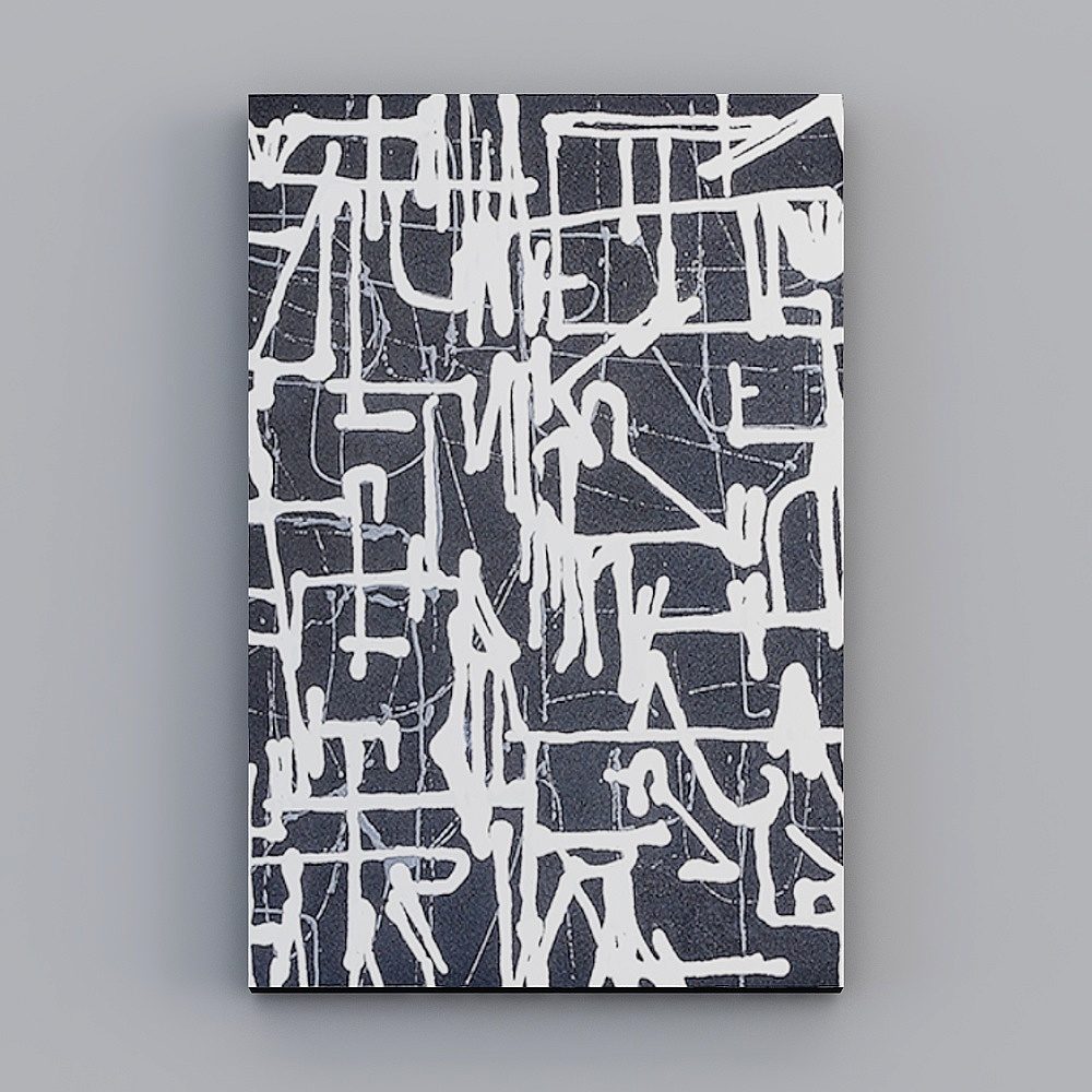 Black graffiti decorative painting 1.0-LY