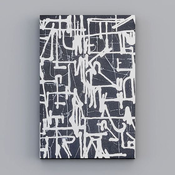 Graffiti Wall Low-Polygon 3D Model