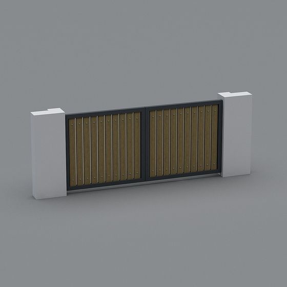 Simple Wooden Gate 3D model