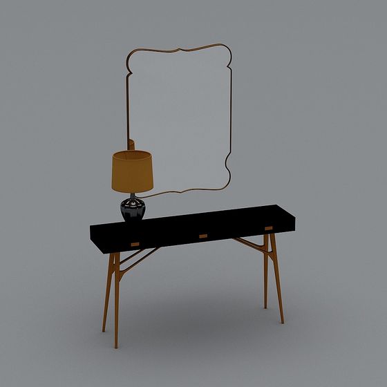 Minimalist Makeup Vanity 3D model