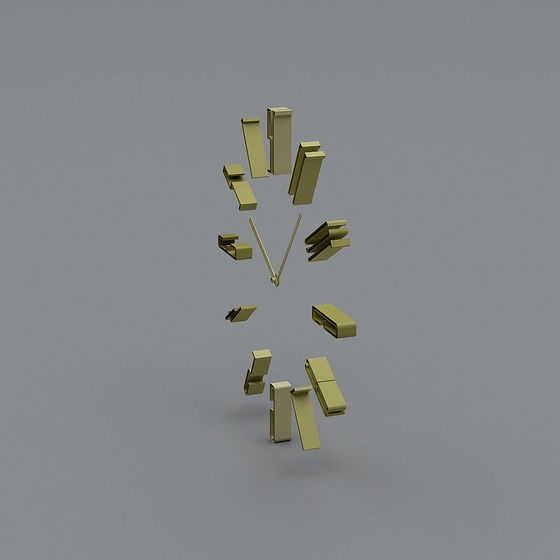 Abstract Geometric Clock 3D model