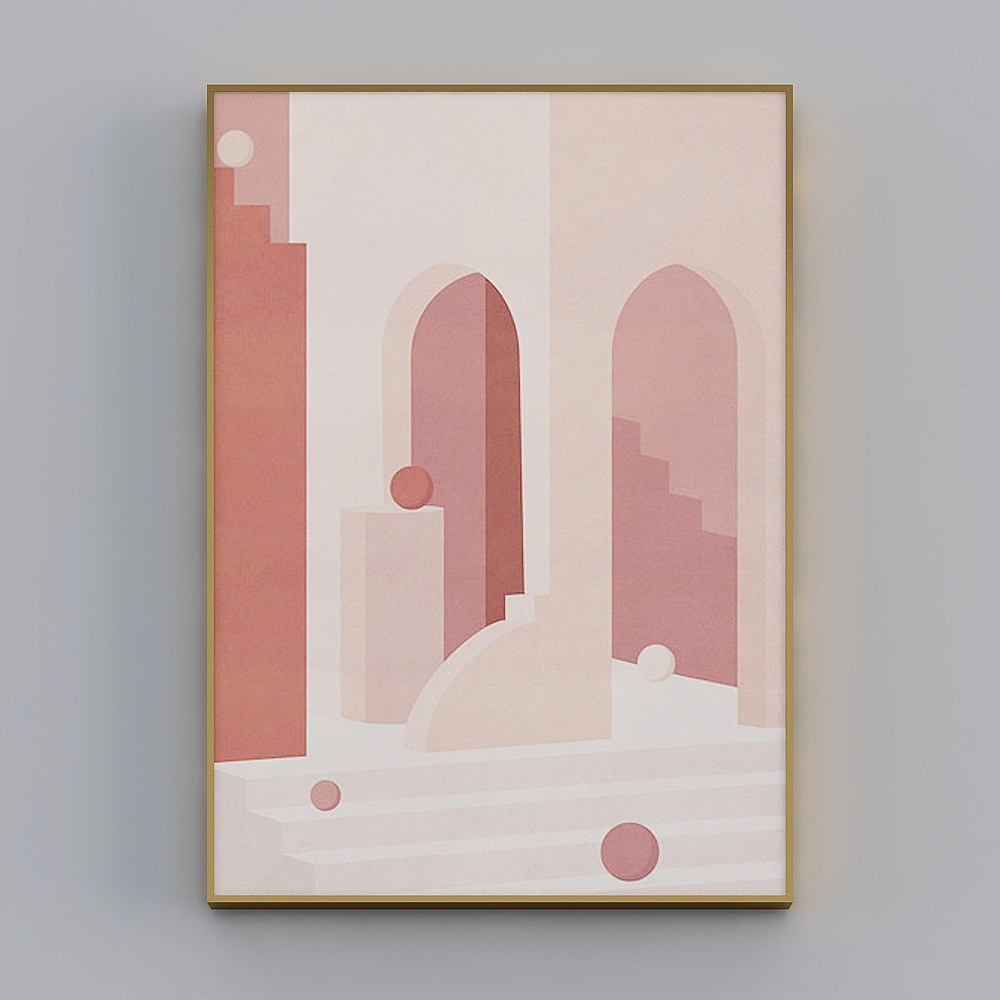 Hailong Red - Nordic Wind - Living Room Decorative Painting - Dreaming