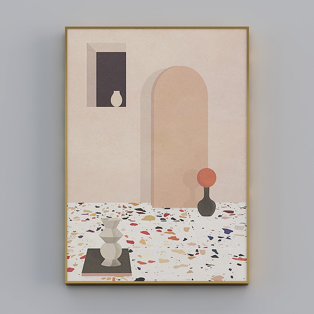 Hailong Red - Nordic Wind - Living Room Decorative Painting - Dreaming