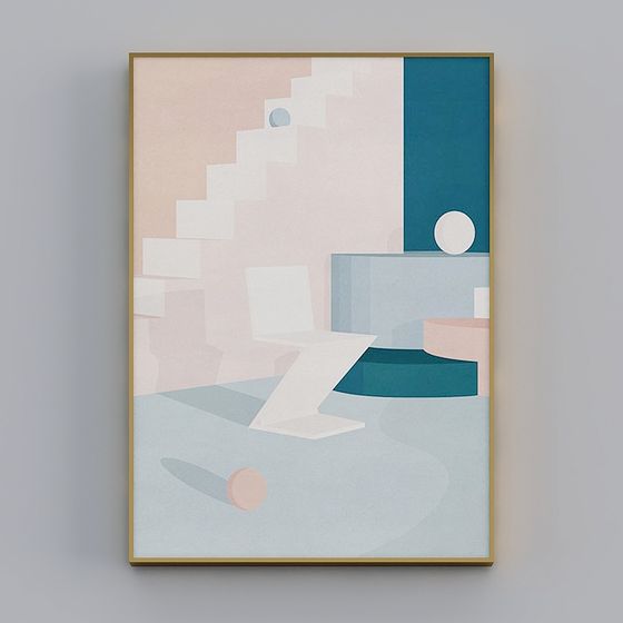 Abstract Geometric Frame 3D model