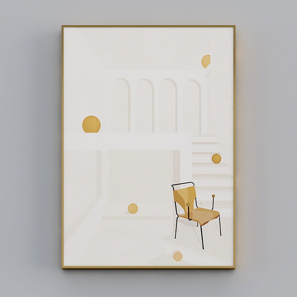 Hailong Red - Nordic Wind - Living Room Decorative Painting - Dreaming