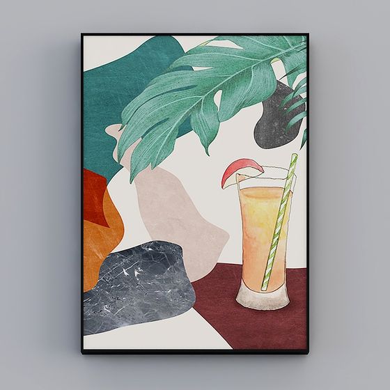 Low Poly Summer Drink 3D model