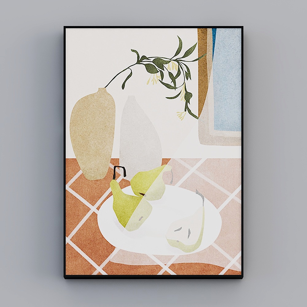 Hailong red - Nordic wind - living room decorative painting - towards the brilliant