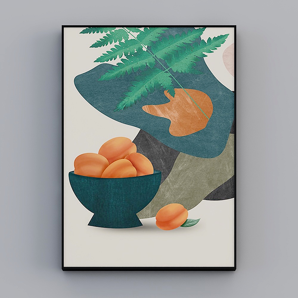 Hailong red - Nordic wind - living room decorative painting - towards the brilliant