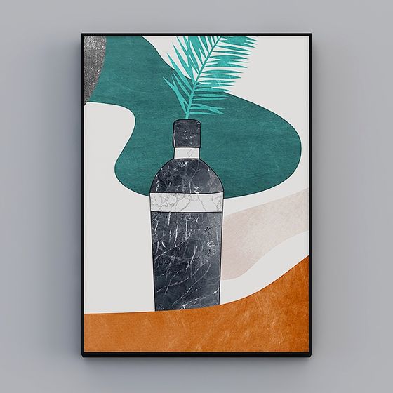 Abstract Vase Illustration 3D model