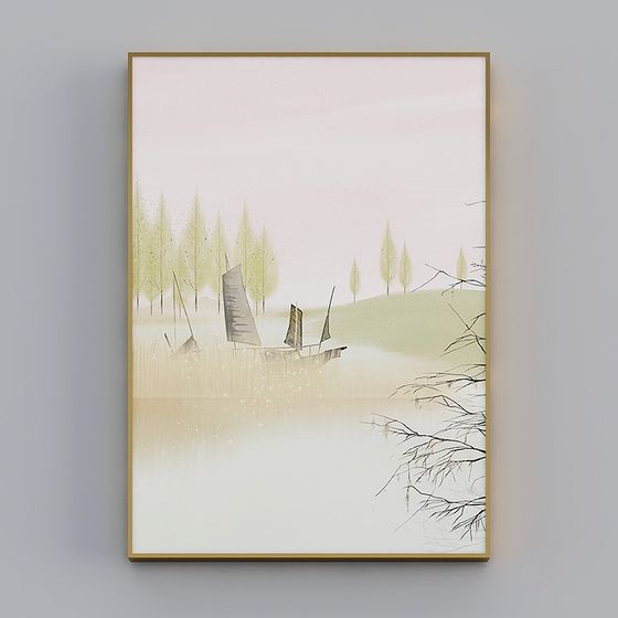 Tranquil Lakeside 3D model