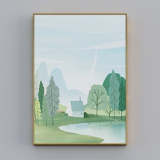 Charming Low-Polygon 3D Cottage Model