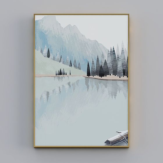 Serene Snow Mountain 3D model