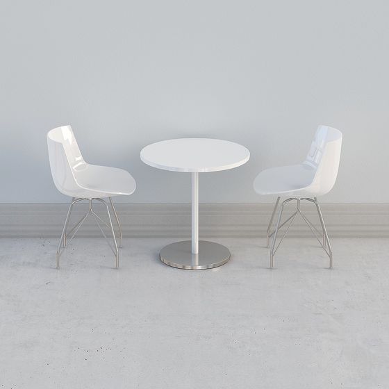 Minimalist Dining Table and Chair Set 3D model