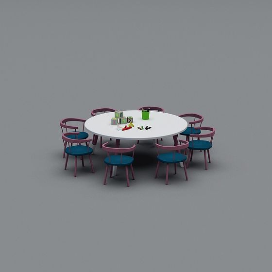 Combinación de mesa y silla de jardín de infancia de estilo moderno