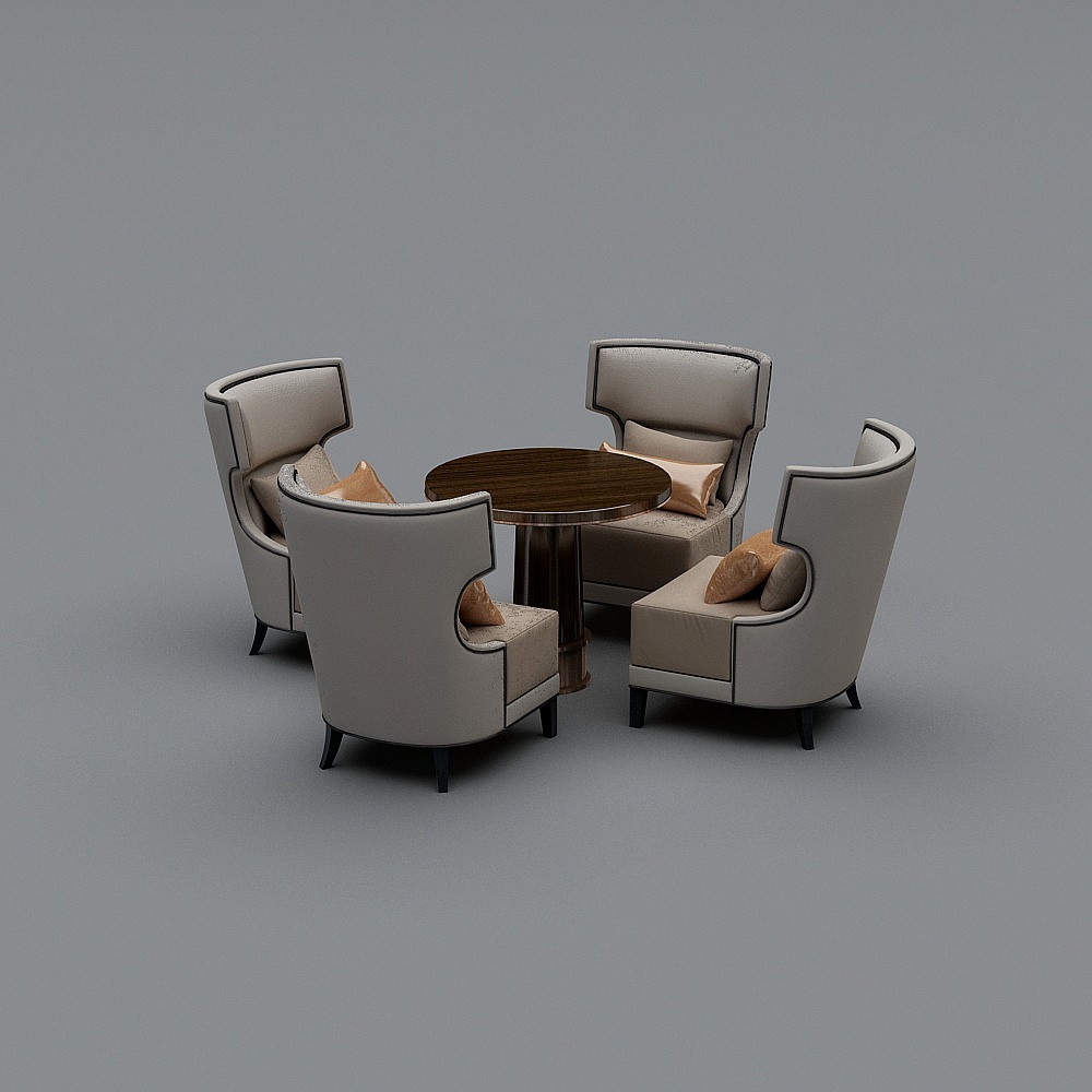 Postmodern cafe 1-table and chair combination