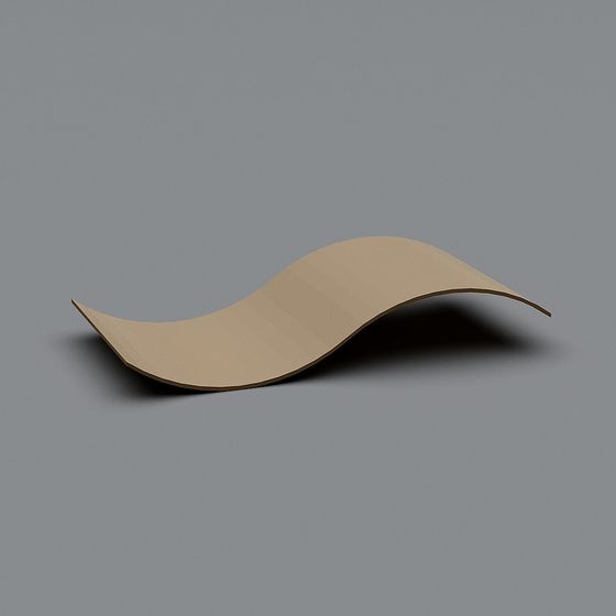 Streamlined Wave Board 3D model