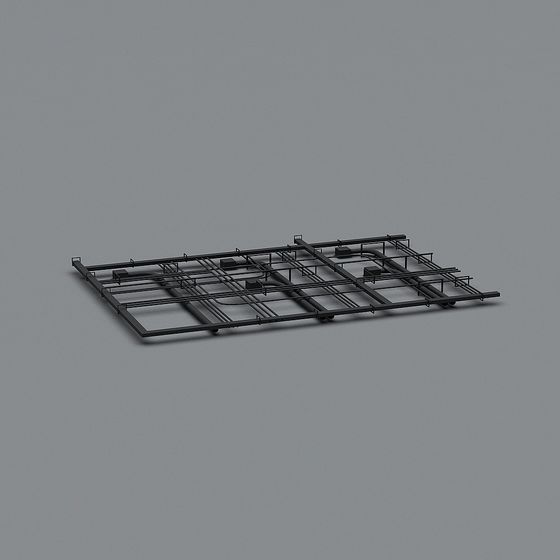 Futuristic Low-Polygon Metal Frame 3D model