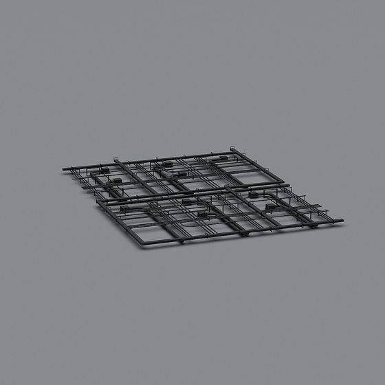 Futuristic Industrial Grid Platform 3D model