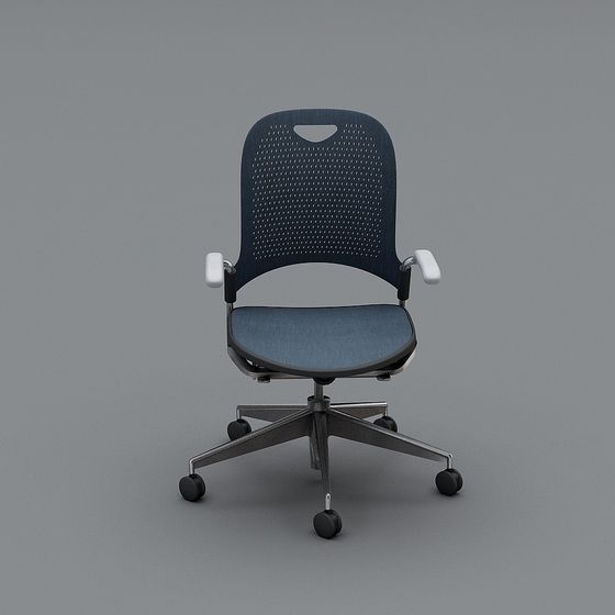 Sleek Low-Poly Office Chair 3D Model