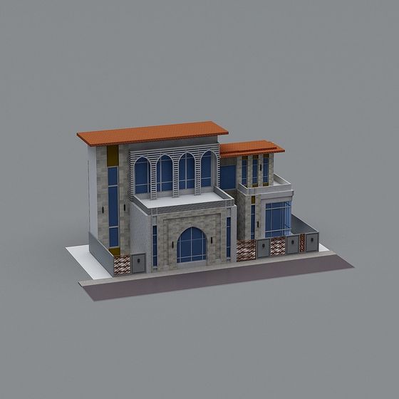 Low-Poly Middle Eastern Architectural 3D Model