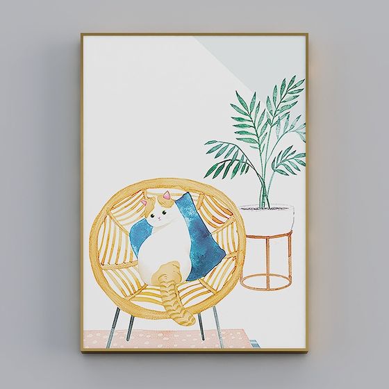 Afternoon Cat Low-Poly 3D Model