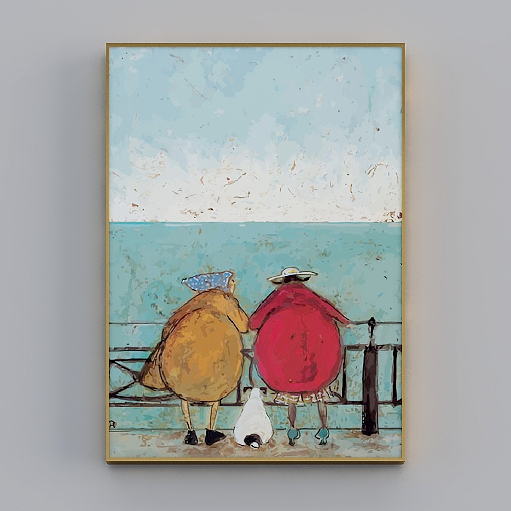 Hailong Hong - Nordic Wind - Living Room Decorative Painting - Happy Life