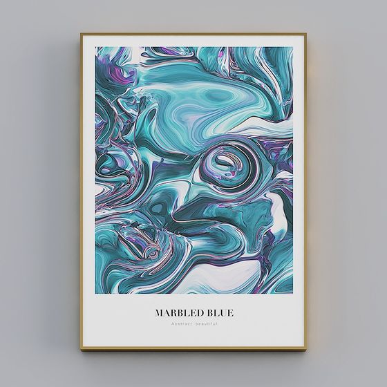 Marbled Blue 3D model